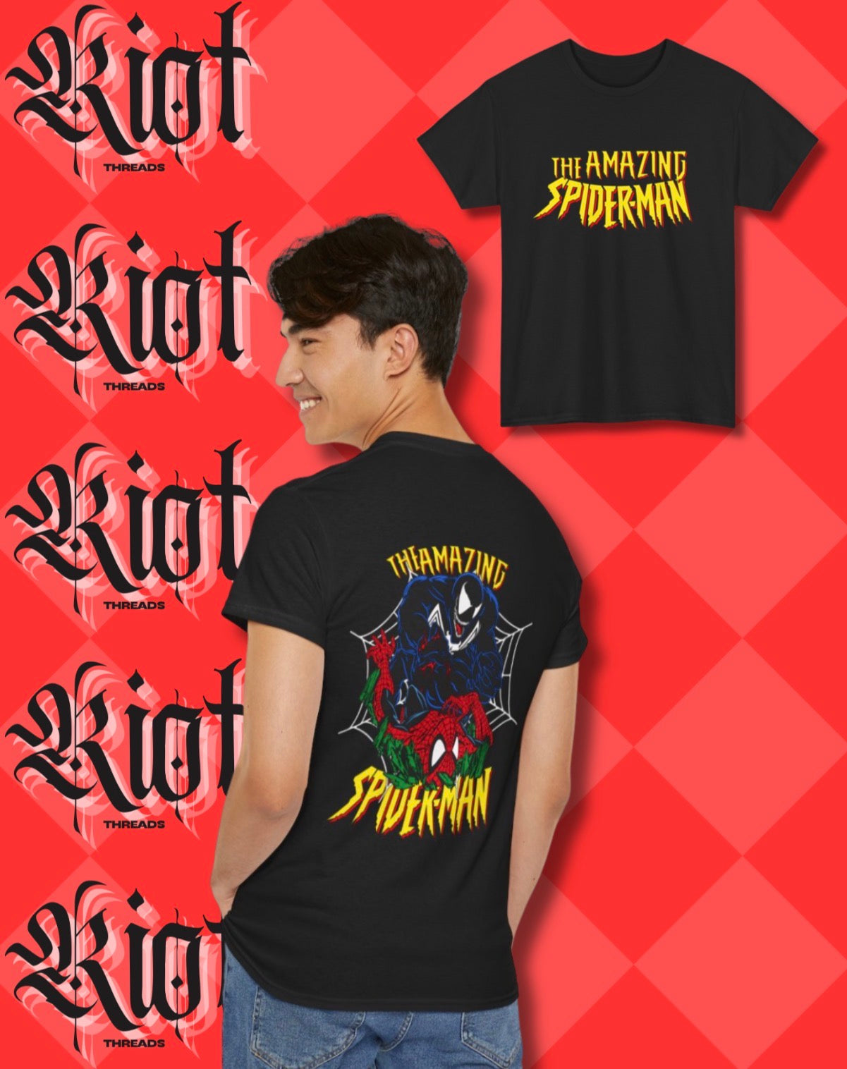 The Amazing Spider-Man Graphic Tee — Retro Comic Venom & Spider-Man T-Shirt