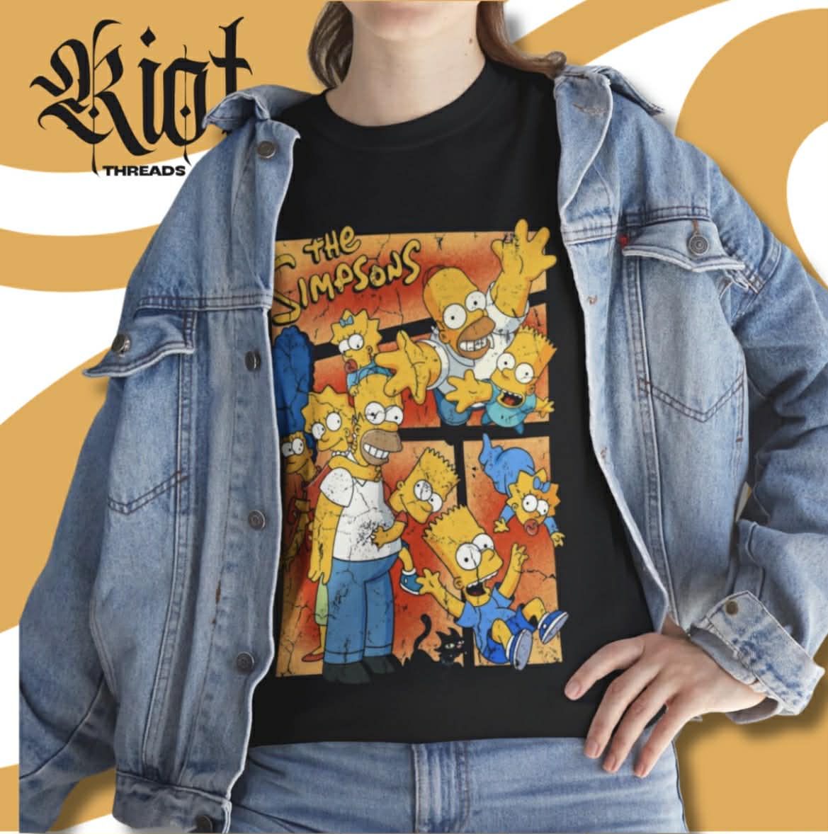 Simpsons Family Portrait T-Shirt | Cartoon TV Show Tee