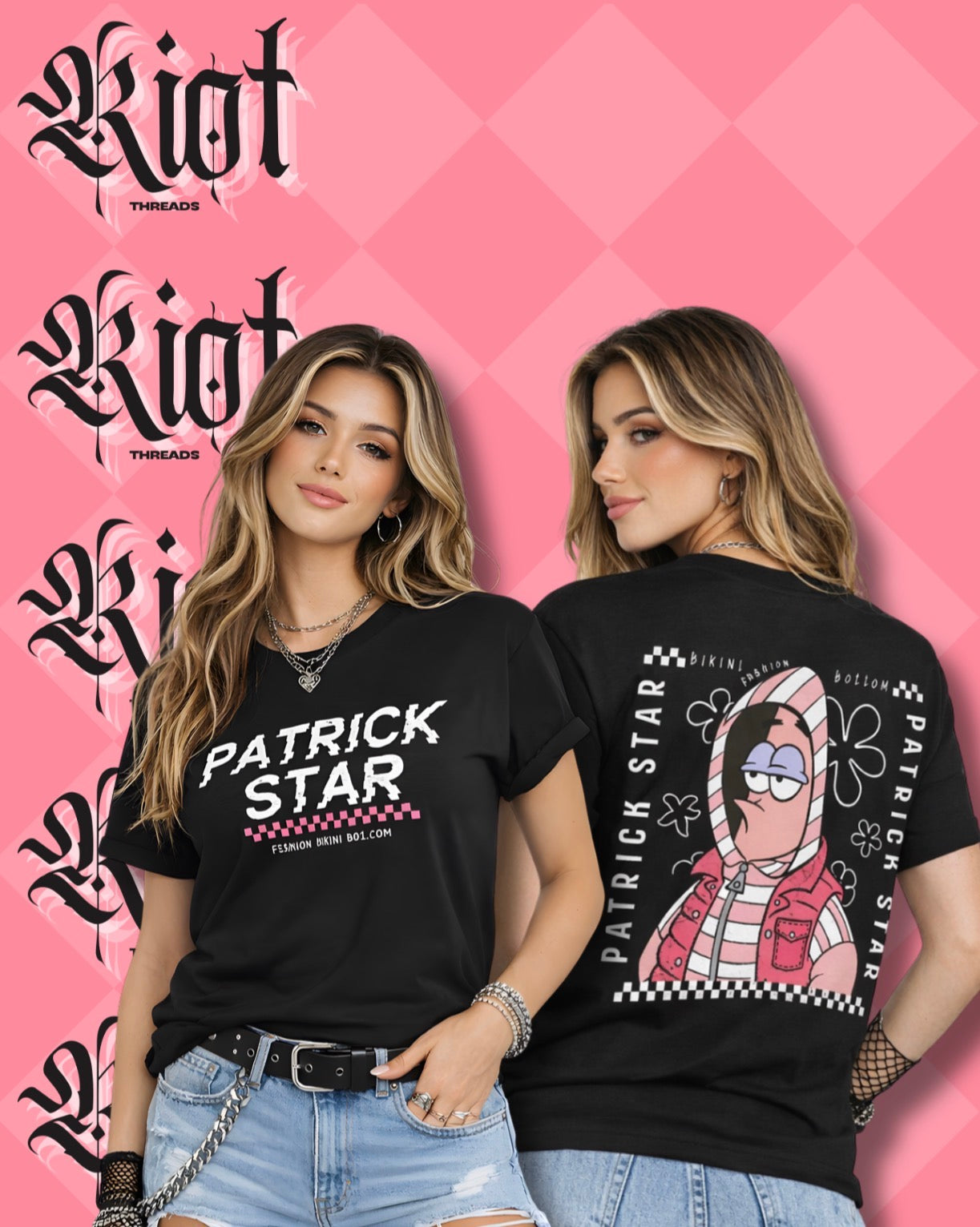 Patrick Star Style T-Shirt — Cartoon Bikini Bottoms Inspired Tee