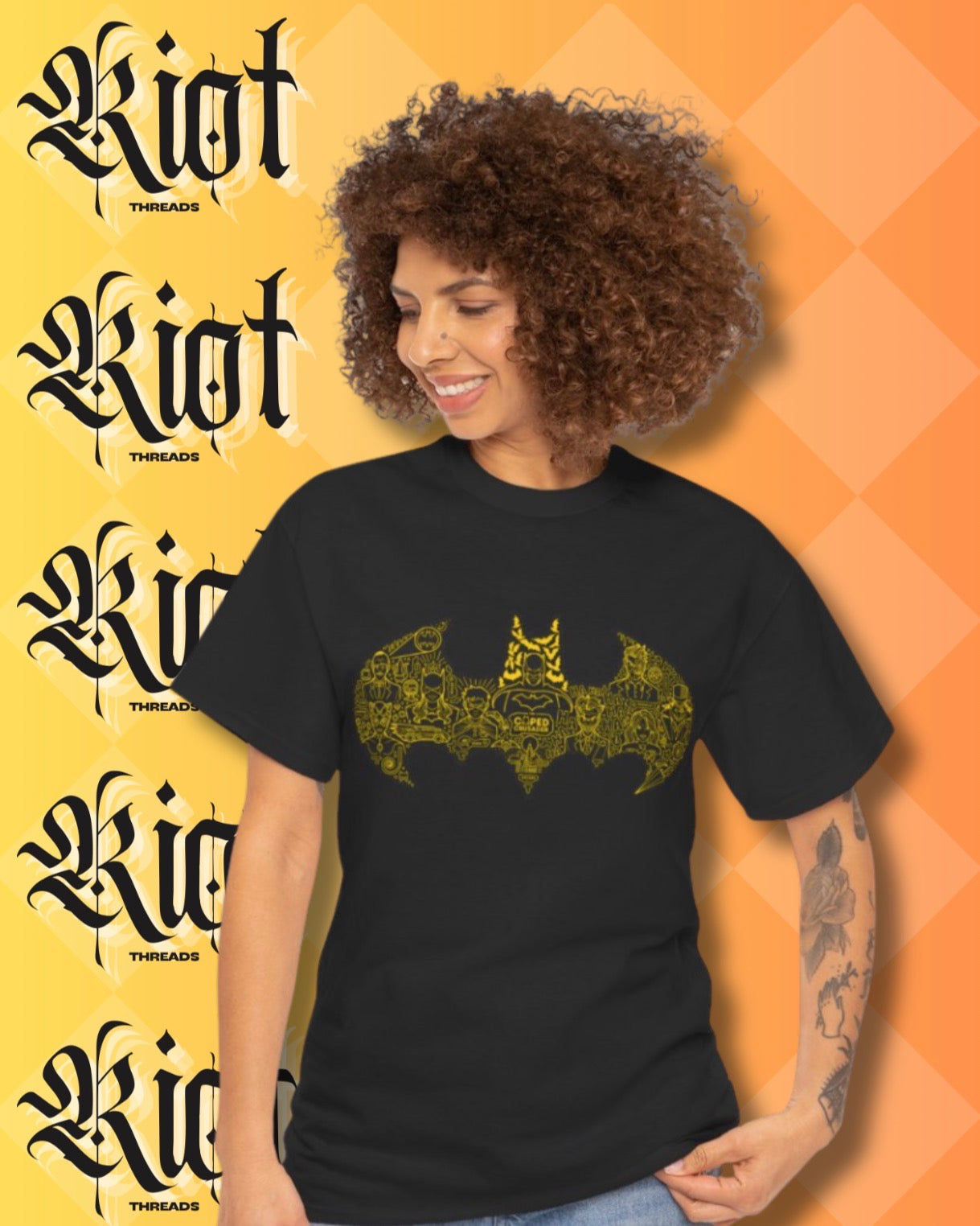 Batman Logo Paisley Tee — Vintage-Inspired Graphic T‑Shirt