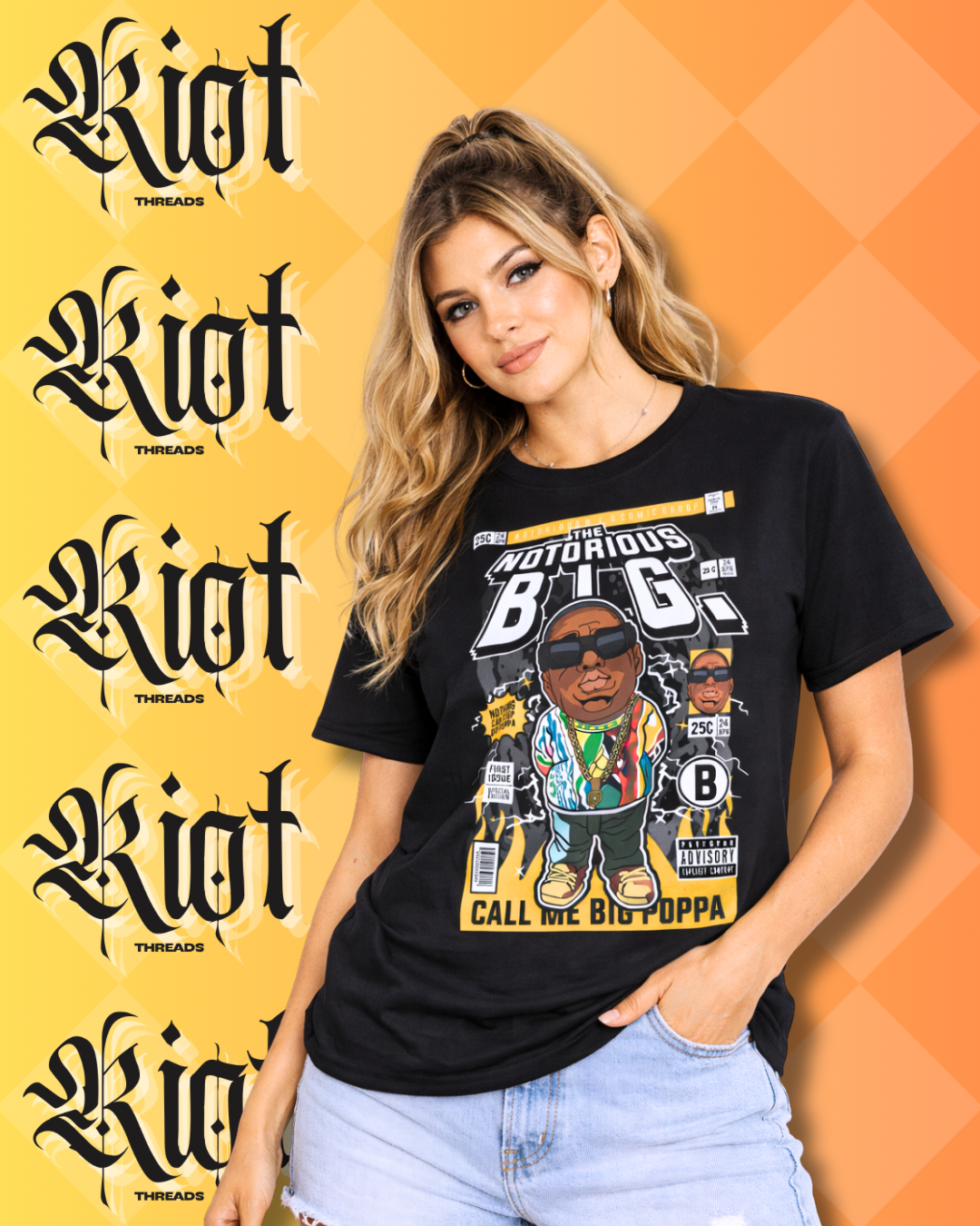 "Call Me Big Poppa" Retro Hip-Hop Graphic Tee