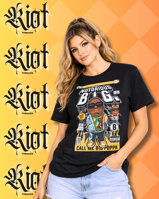 "Call Me Big Poppa" Retro Hip-Hop Graphic Tee