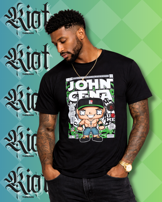 Wrestler Cartoon Tee — 'You Can’t See Me' Graphic T-Shirt